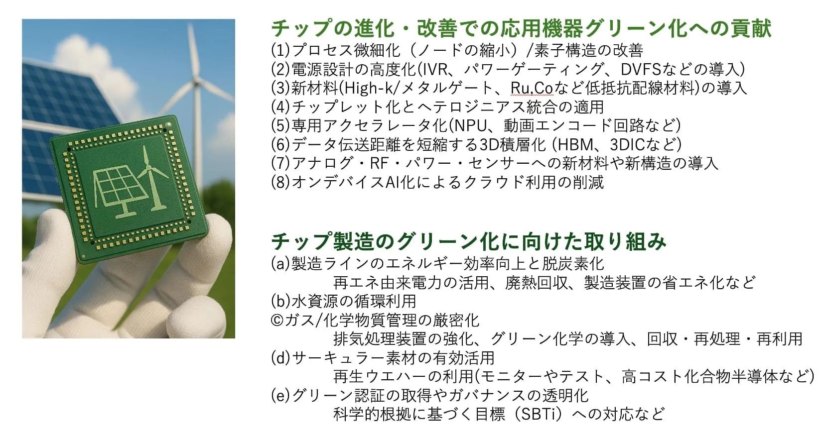  図2　半導体ビジネスのグリーン化に向けた取り組み