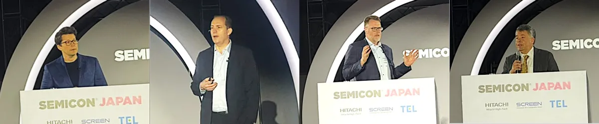 図２NVIDIAのTim Costa氏、imecのSteven Scheer氏、Micron TechnologyのScott DeBoer氏、IntelのDavid Bloss氏